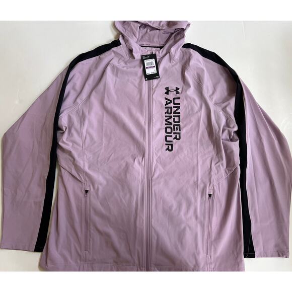 Under Armour OutRun The Storm Jacket Mauvi Pink 1361502-698 Mens Size 2XL - Picture 1 of 9